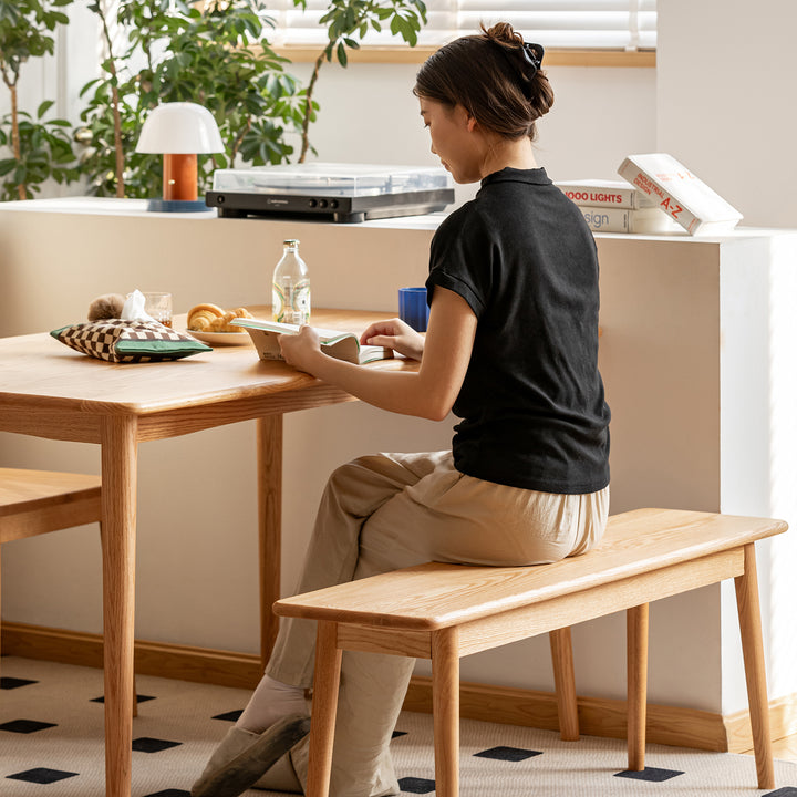 Scandinavian oak wood dining bench green size charts.