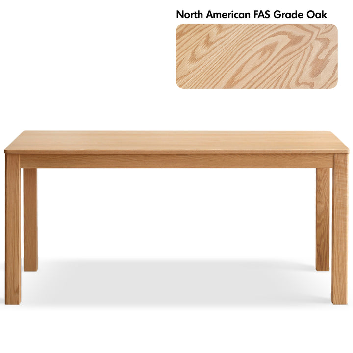 Scandinavian oak wood dining table elm detail 1.