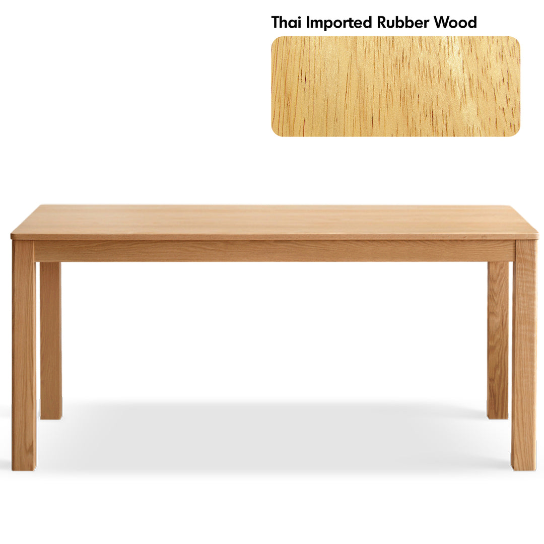 Scandinavian oak wood dining table elm detail 5.