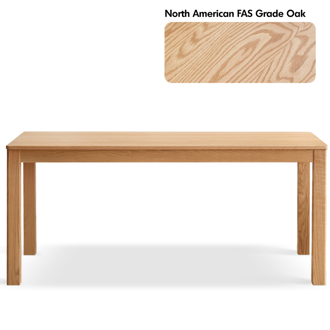 Scandinavian Oak Wood Dining Table ELM