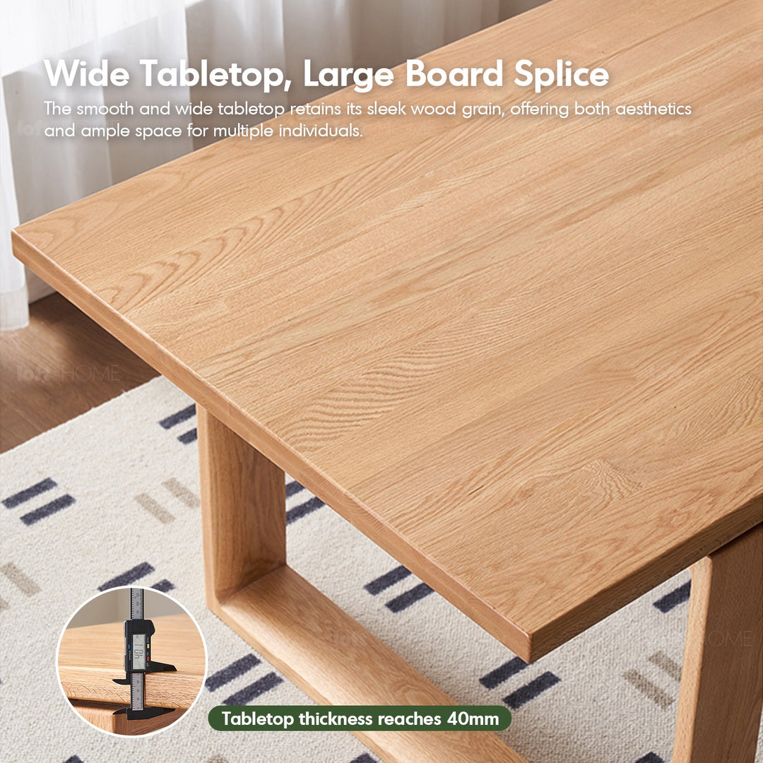 Scandinavian oak wood dining table kumo in real life style.