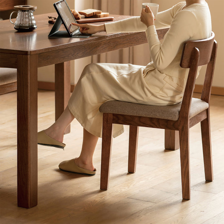 Scandinavian oak wood dining table walden in real life style.