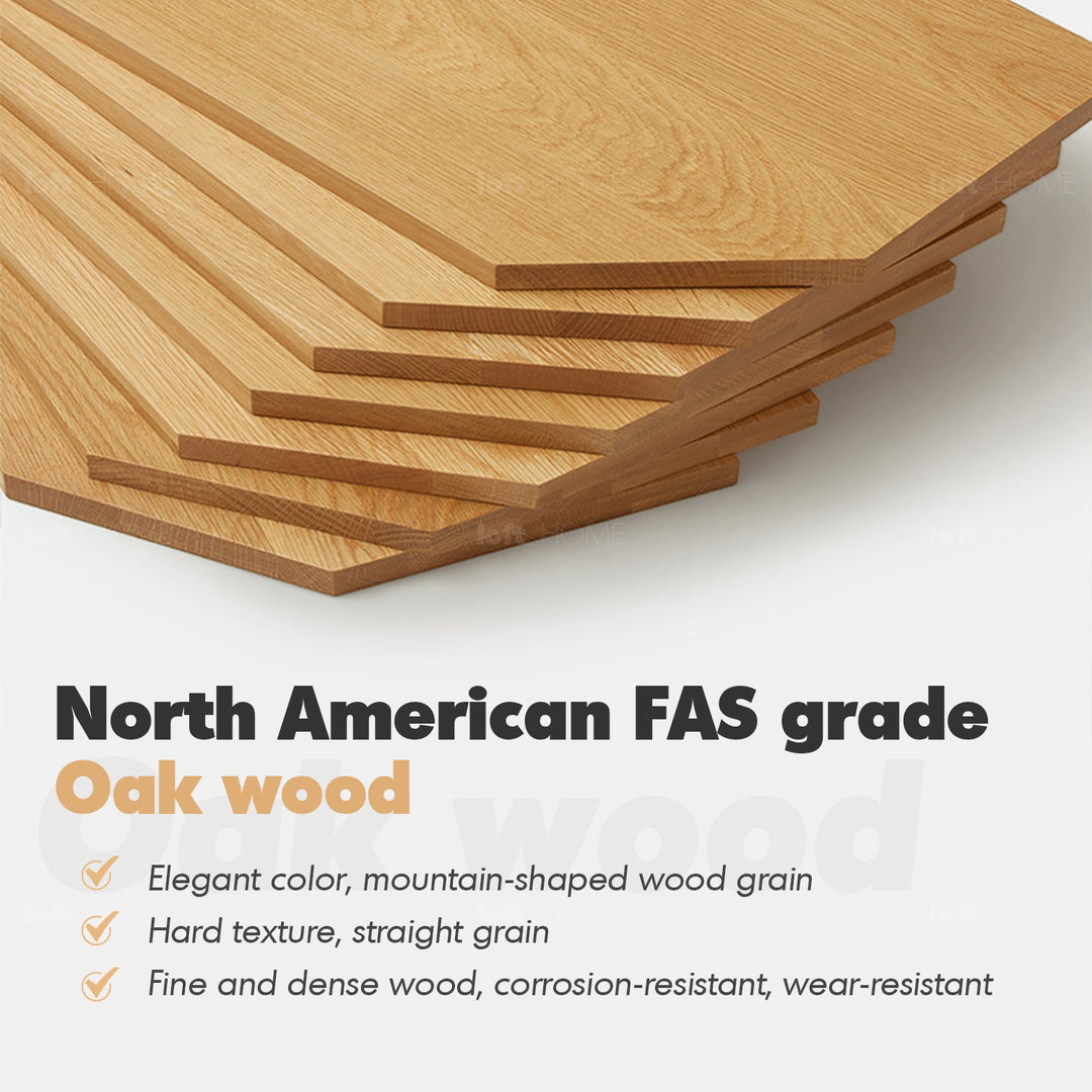 Scandinavian oak wood dressing table classic glam environmental situation.