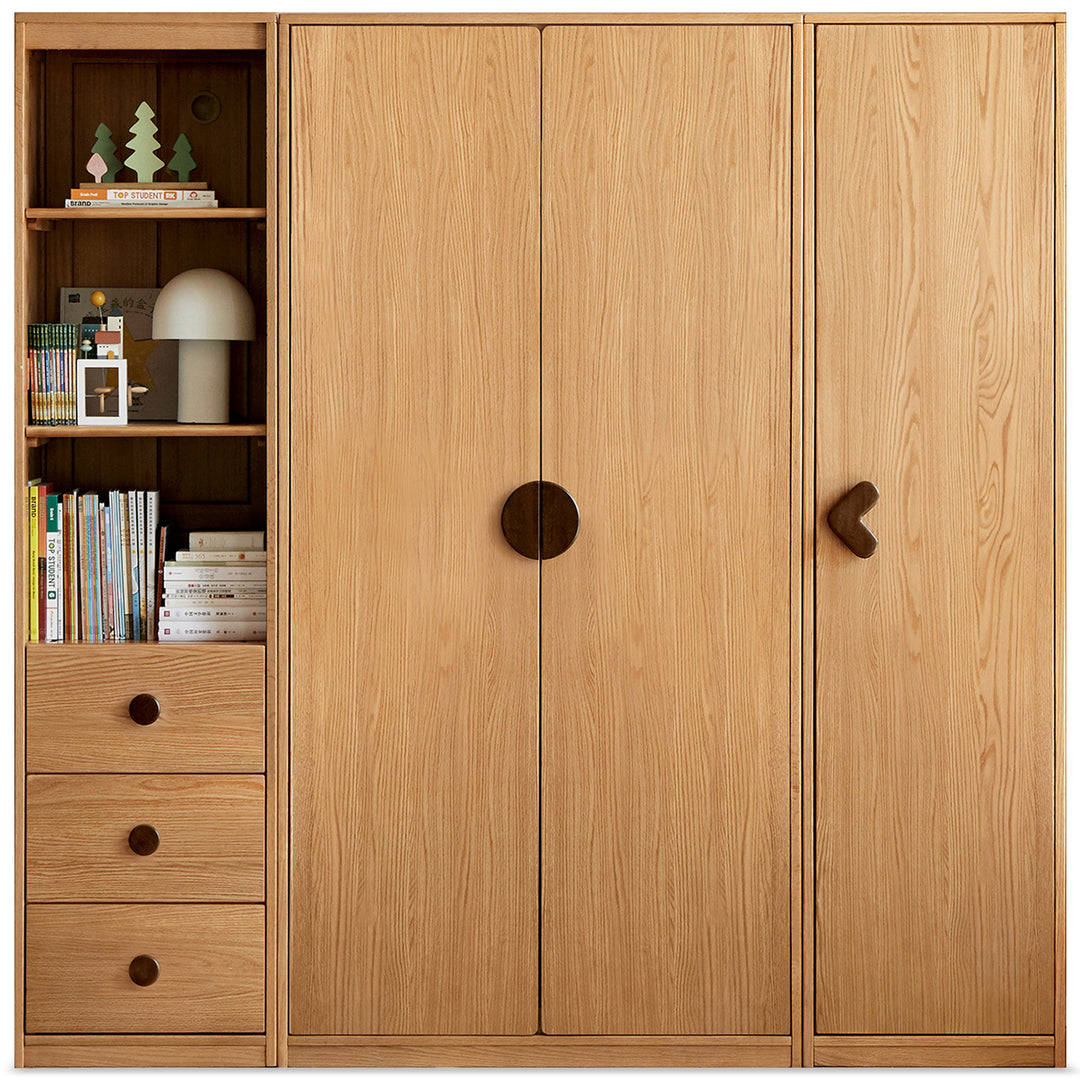 Scandinavian Oak Wood Kids Wardrobe COOKIE