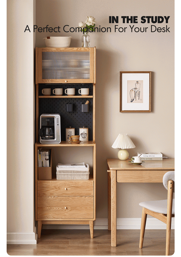 Scandinavian oak wood kitchen cabinet hemu material variants.