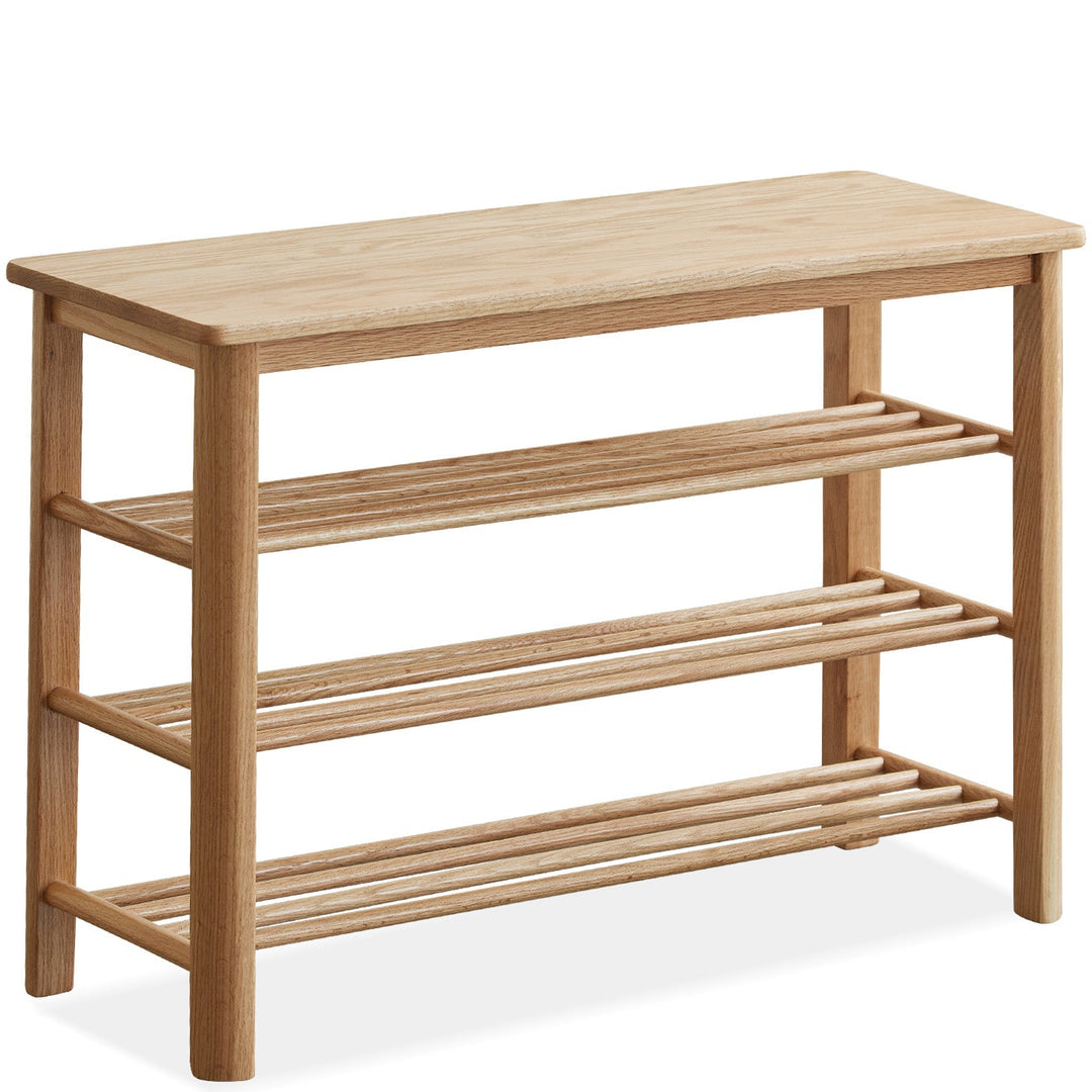 Scandinavian oak wood shoe shelf fuji conceptual design.
