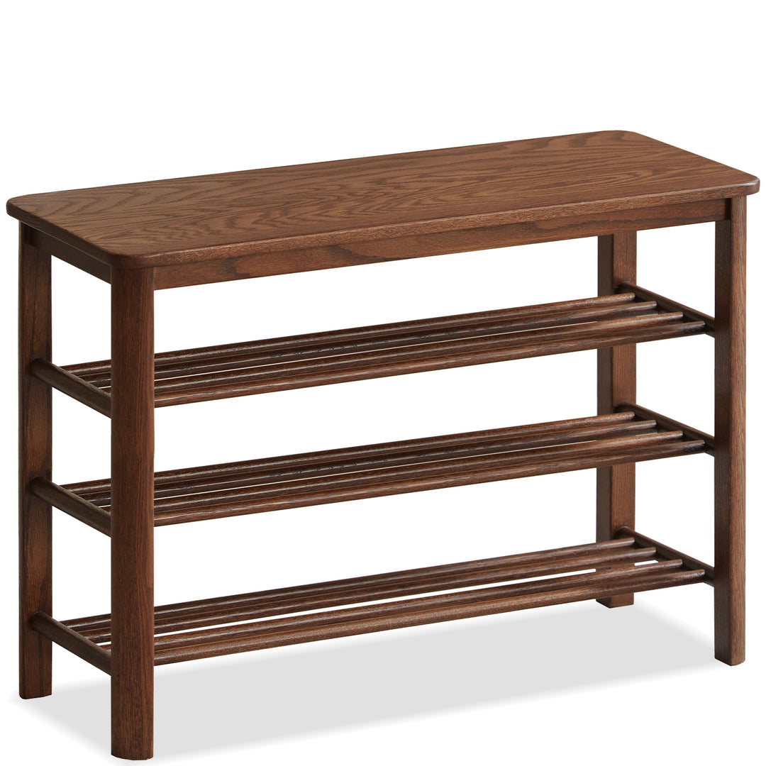 Scandinavian oak wood shoe shelf fuji walnut environmental situation.