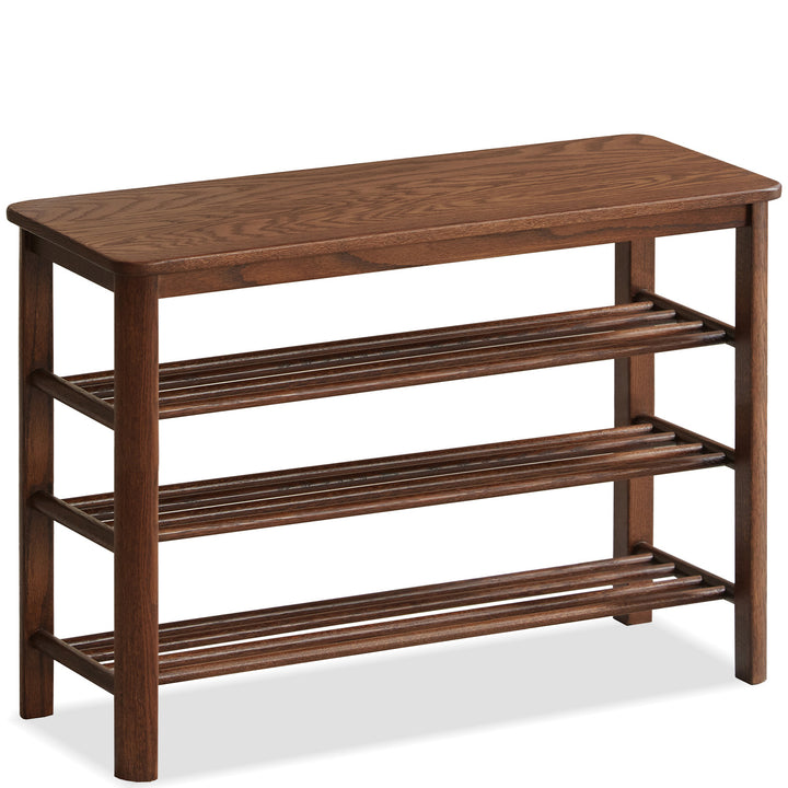 Scandinavian oak wood shoe shelf fuji walnut environmental situation.