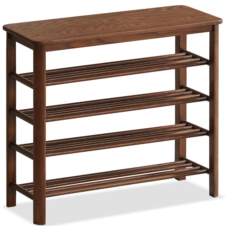 Scandinavian oak wood shoe shelf fuji walnut situational feels.