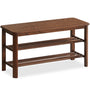 Japandi Oak Wood Shoe Shelf FUJI WALNUT
