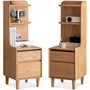 Scandinavian Oak Wood Side Table Shelf LUMA