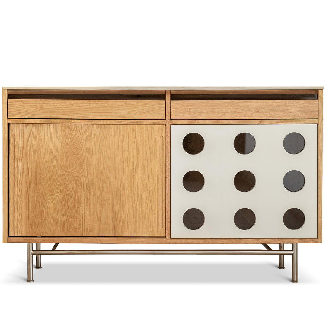 Scandinavian Oak Wood Sintered Stone Cabinet TIMELESS