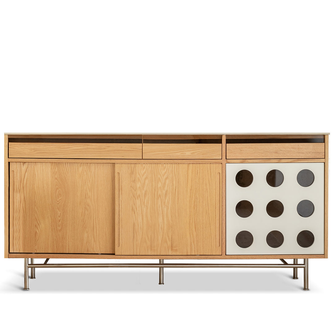 Scandinavian Oak Wood Sintered Stone Cabinet TIMELESS