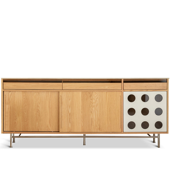 Scandinavian Oak Wood Sintered Stone Cabinet TIMELESS
