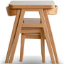 Scandinavian Oak Wood Sintered Stone Stackable Dining Table 3-IN-1 Set NOKI