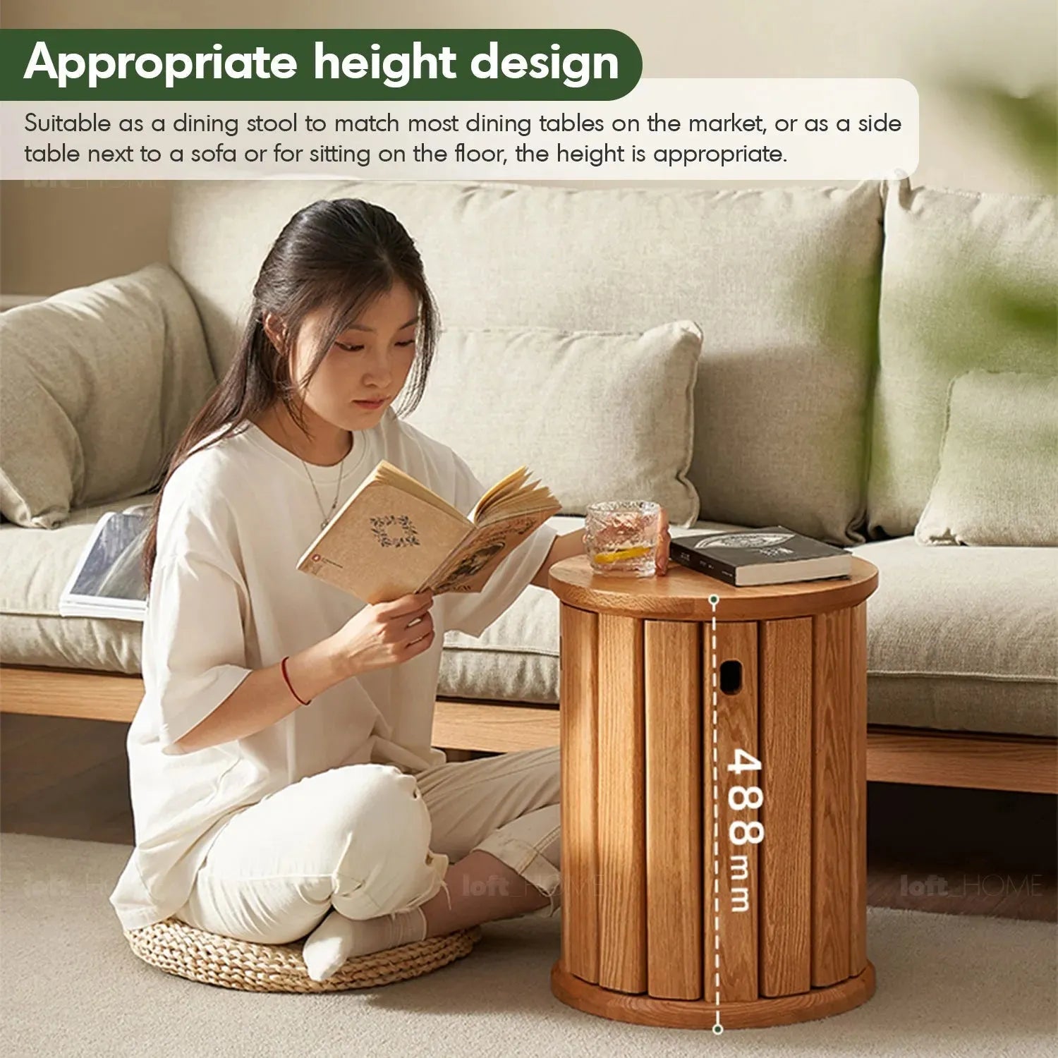 Stackable Stool Timber Scandinavian Oak Wood Stackable Stool HARVEST – LOFT HOME