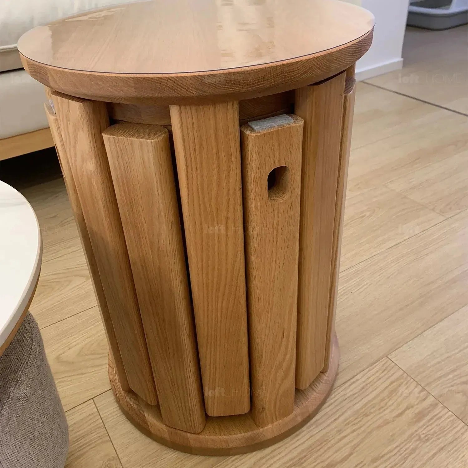 Stackable Stool Timber Scandinavian Oak Wood Stackable Stool HARVEST – LOFT HOME