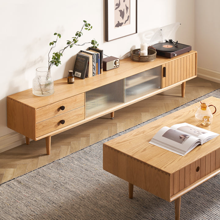 Scandinavian oak wood tv console danya size charts.