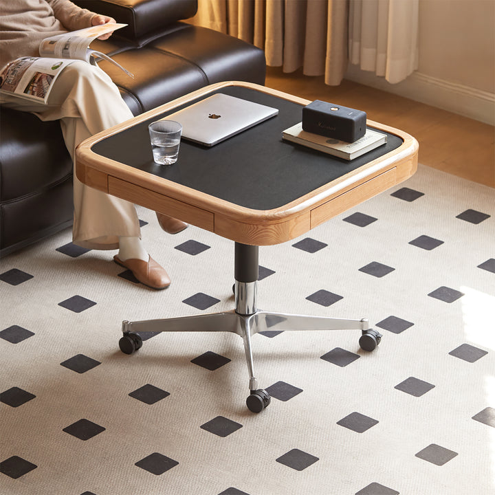 Scandinavian oak wood wheeled height adjustable gaming table coffee table drift size charts.