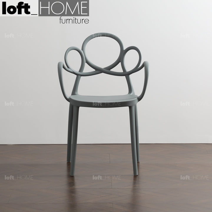 Scandinavian Plastic Armrest Dining Chair MINA