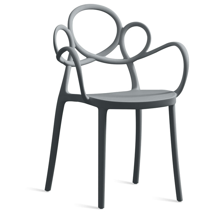 Scandinavian plastic armrest dining chair mina situational feels.