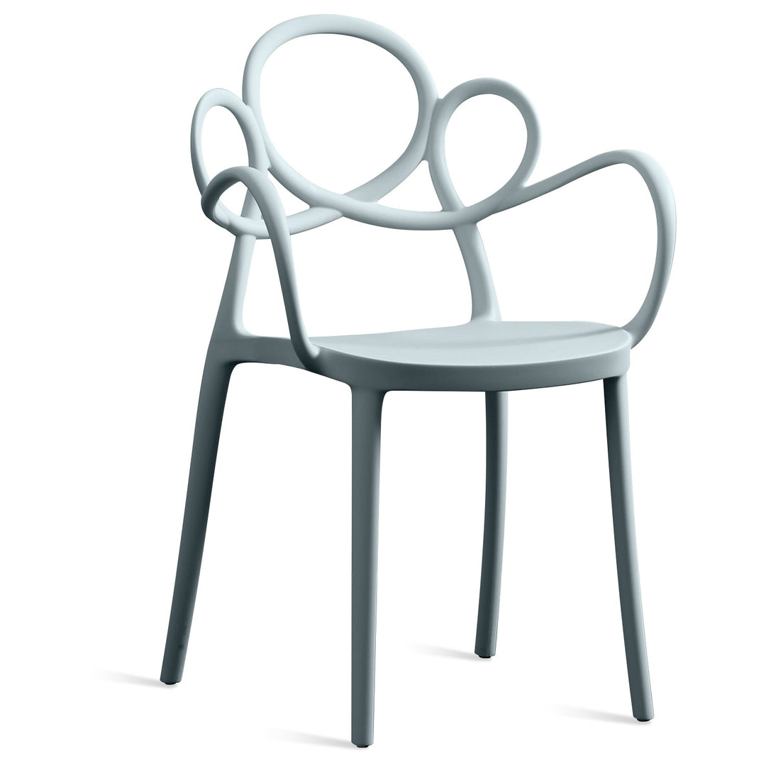 Scandinavian plastic armrest dining chair mina conceptual design.