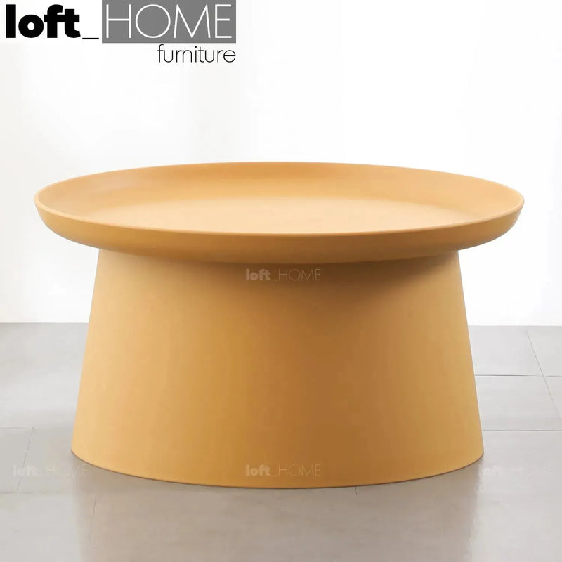 Bauhaus plastic coffee table macaron with context.