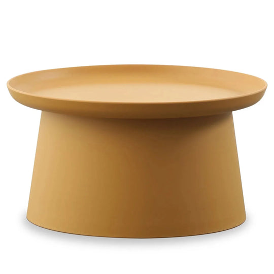 Contemporary plastic coffee table macaron in white background.