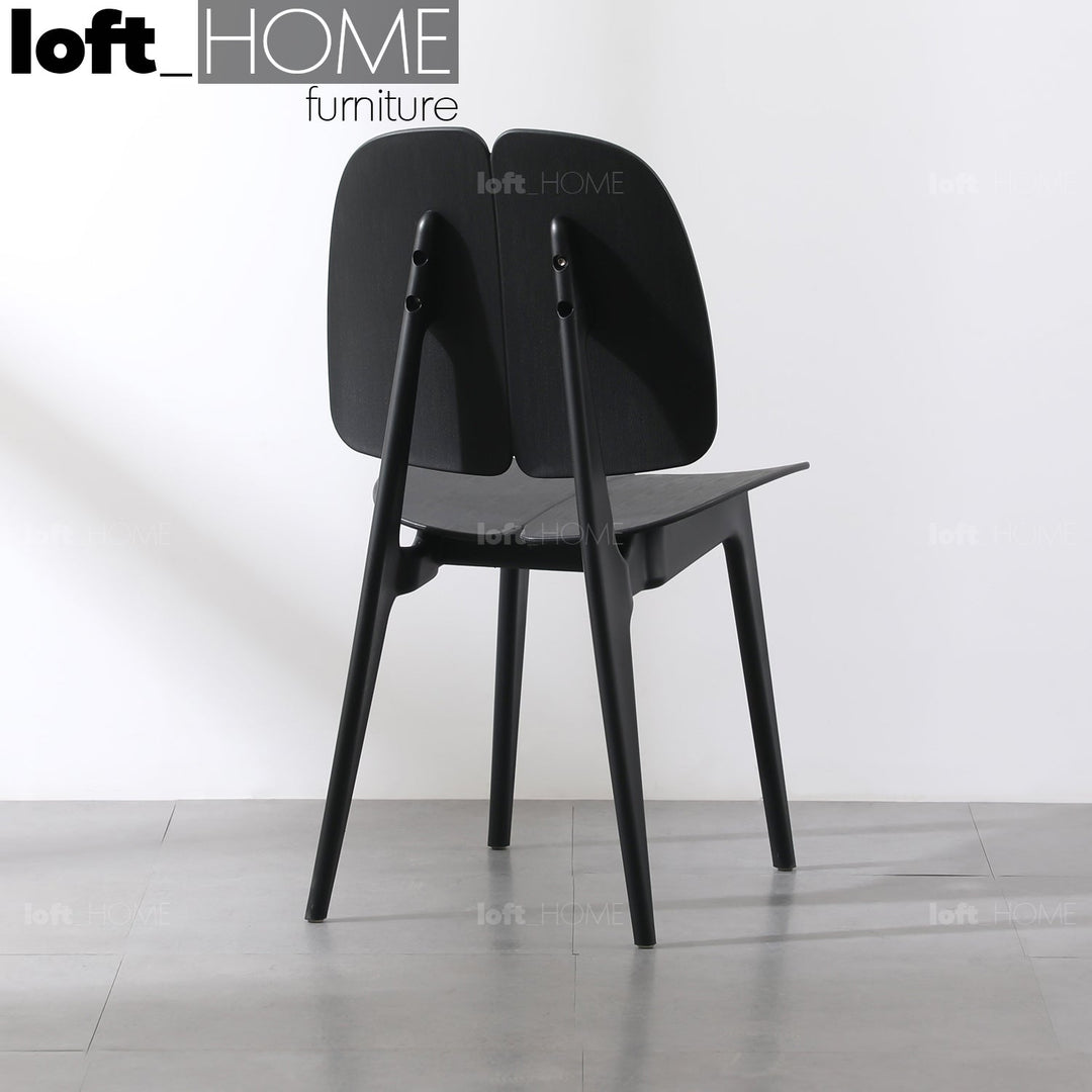 Scandinavian plastic dining chair aaro material variants.