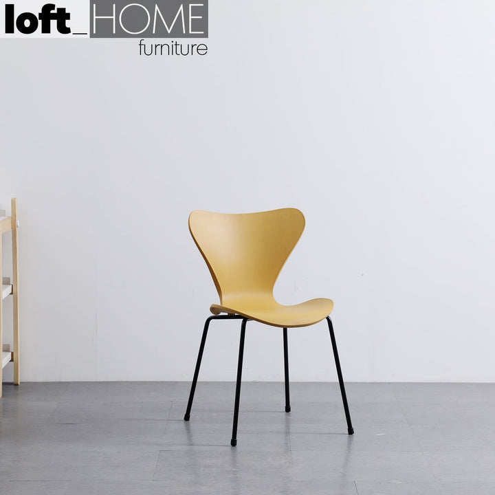 Scandinavian plastic dining chair ant primary product view.