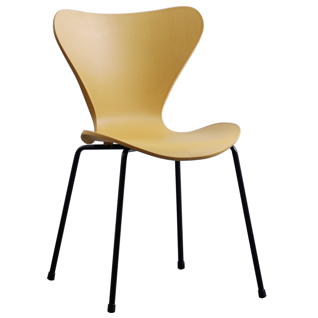 Scandinavian plastic dining chair ant in white background.