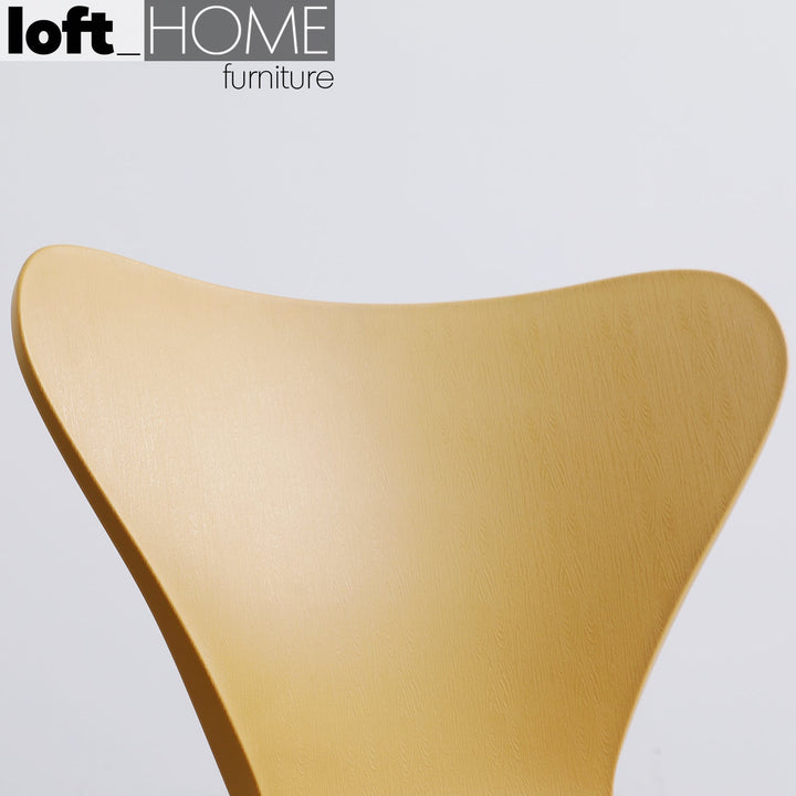 Scandinavian plastic dining chair ant material variants.