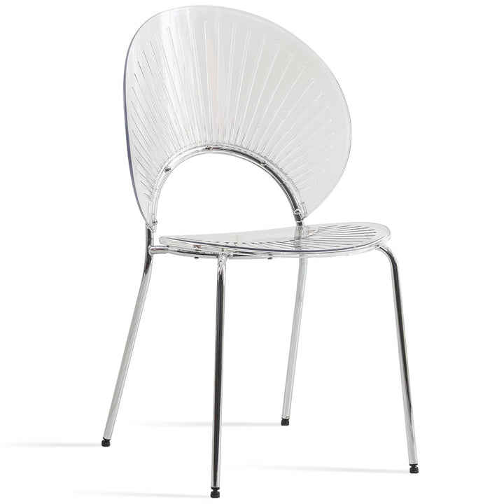 Scandinavian plastic dining chair apollo clear conceptual design.