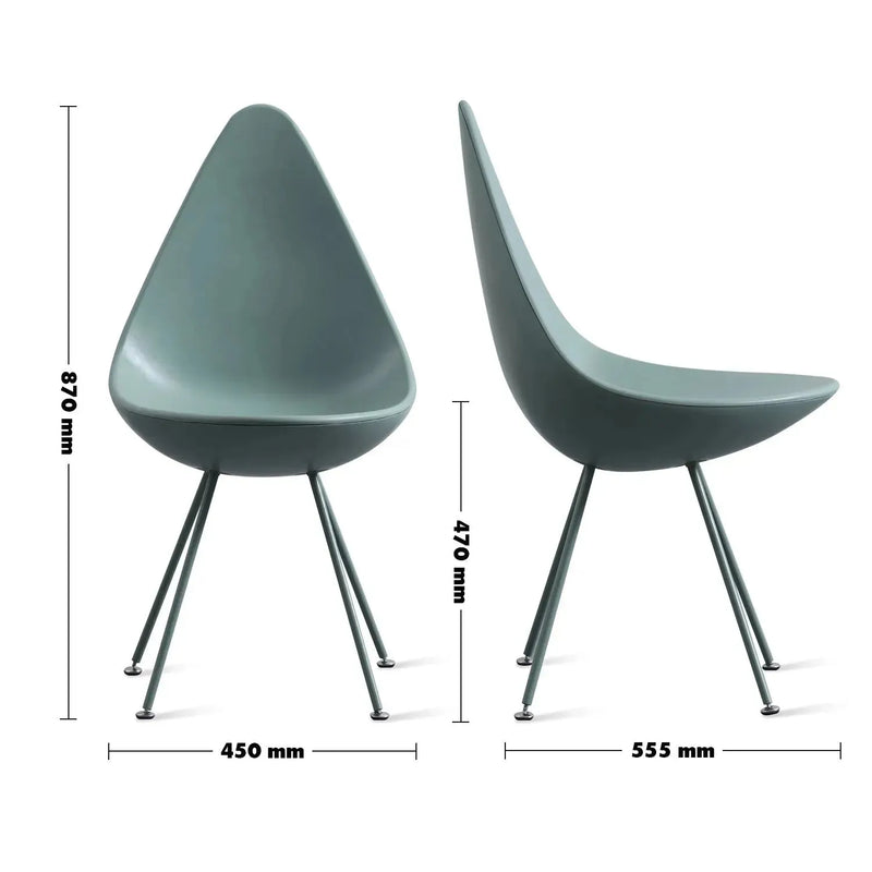 Bauhaus plastic dining chair dewy size charts.