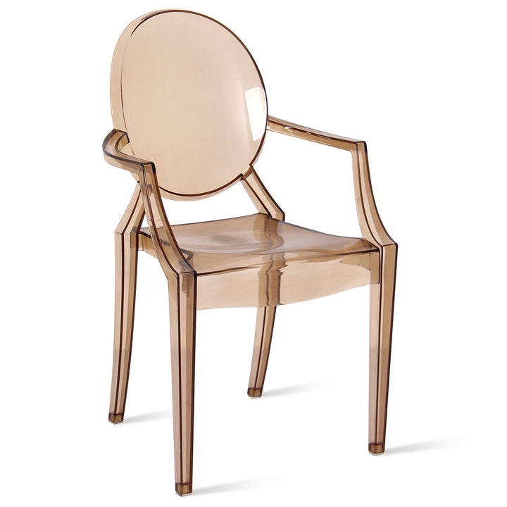 Scandinavian plastic dining chair ghost lou situational feels.