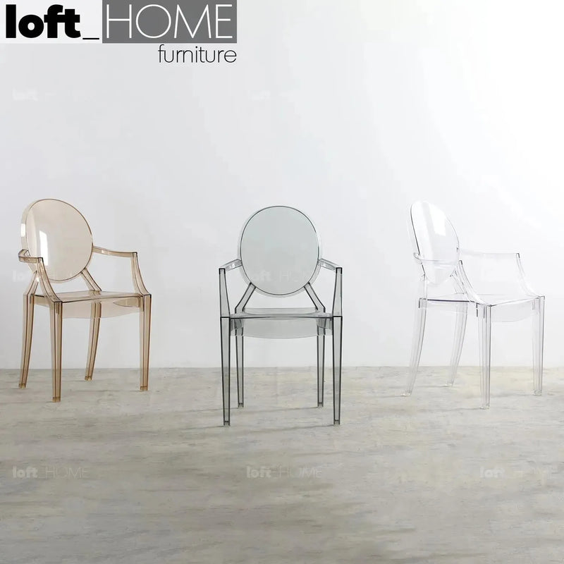 Contemporary plastic dining chair ghost lou environmental situation.