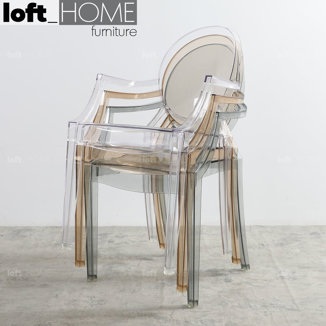 Scandinavian plastic dining chair ghost lou color swatches.