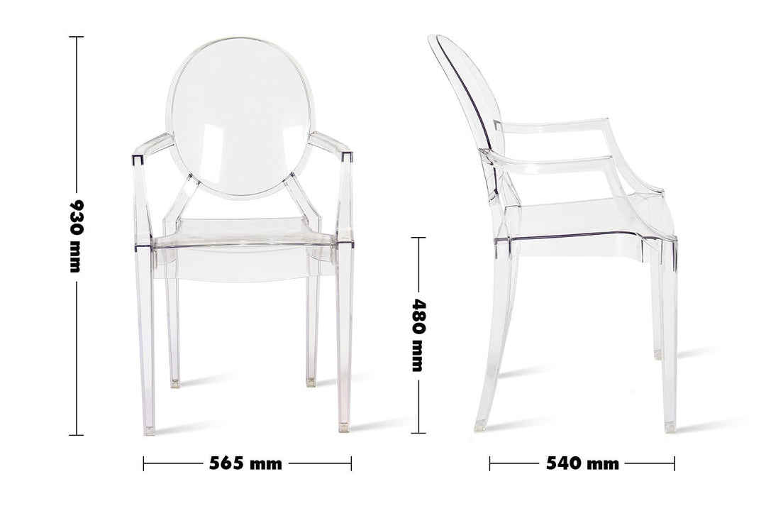 Scandinavian plastic dining chair ghost lou size charts.