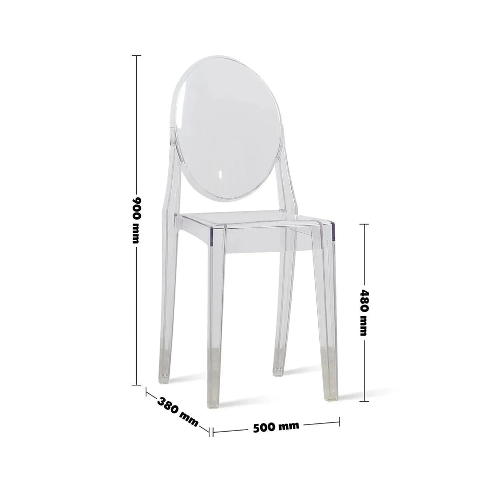Bauhaus plastic dining chair ghost vee size charts.