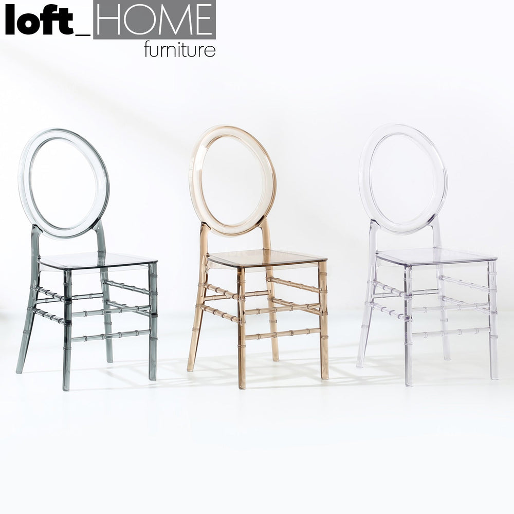 Scandinavian plastic dining chair gia primary product view.