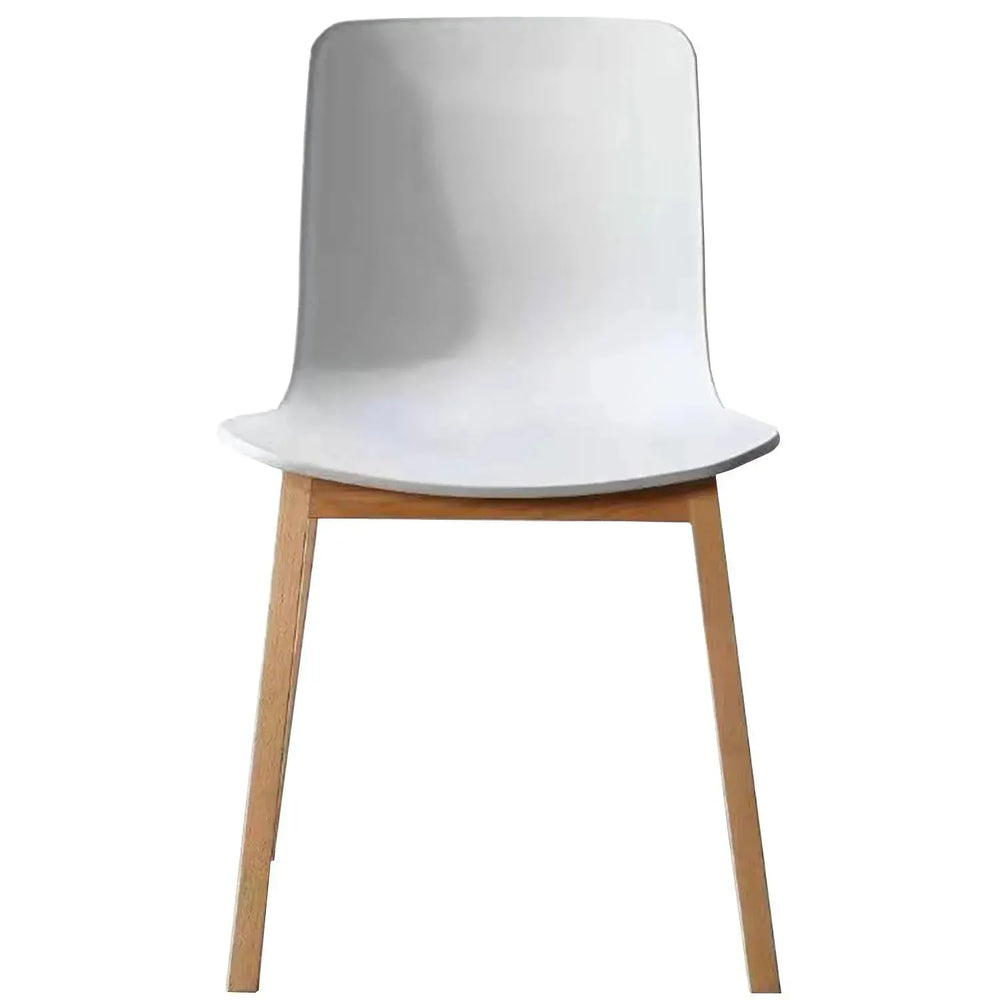 Modern plastic dining chair harbour in white background.