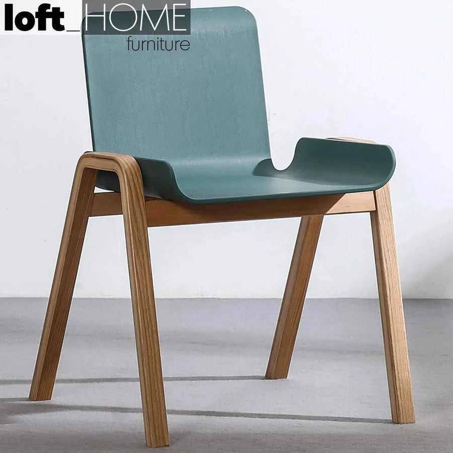 Modern plastic dining chair larch primary product view.