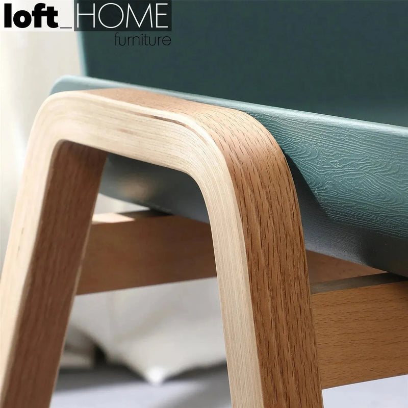 Bauhaus plastic dining chair larch material variants.