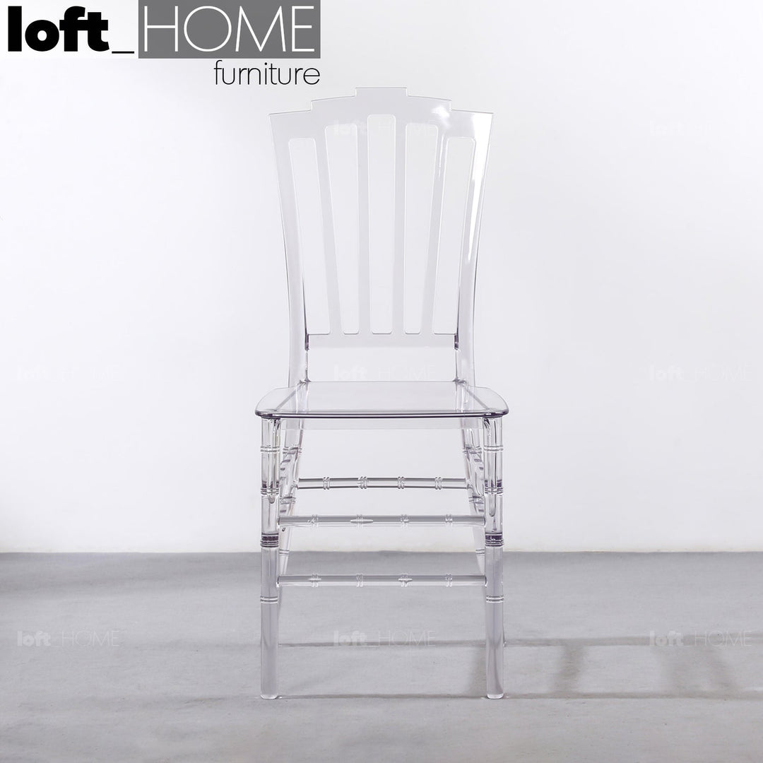 Scandinavian plastic dining chair lenni primary product view.