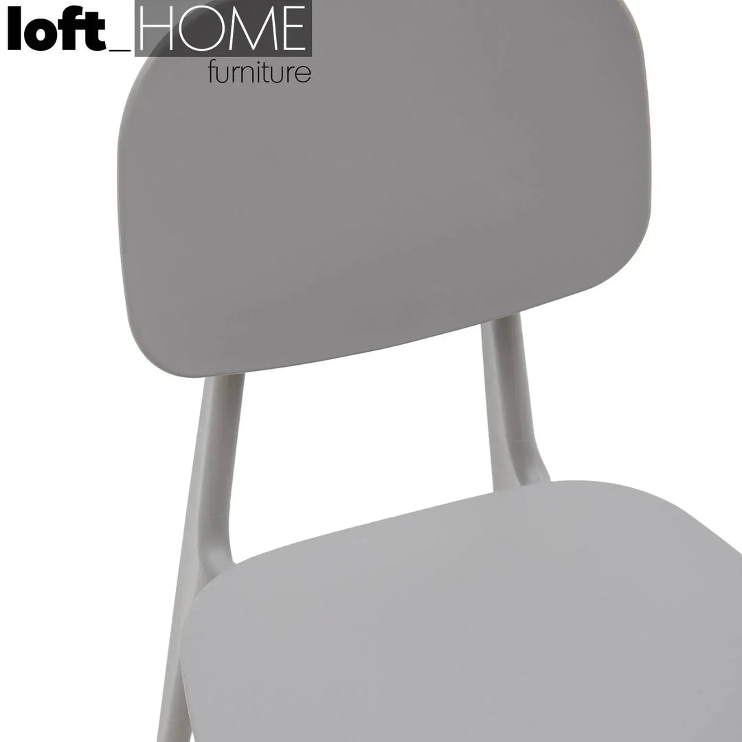 Contemporary plastic dining chair olga detail 7.