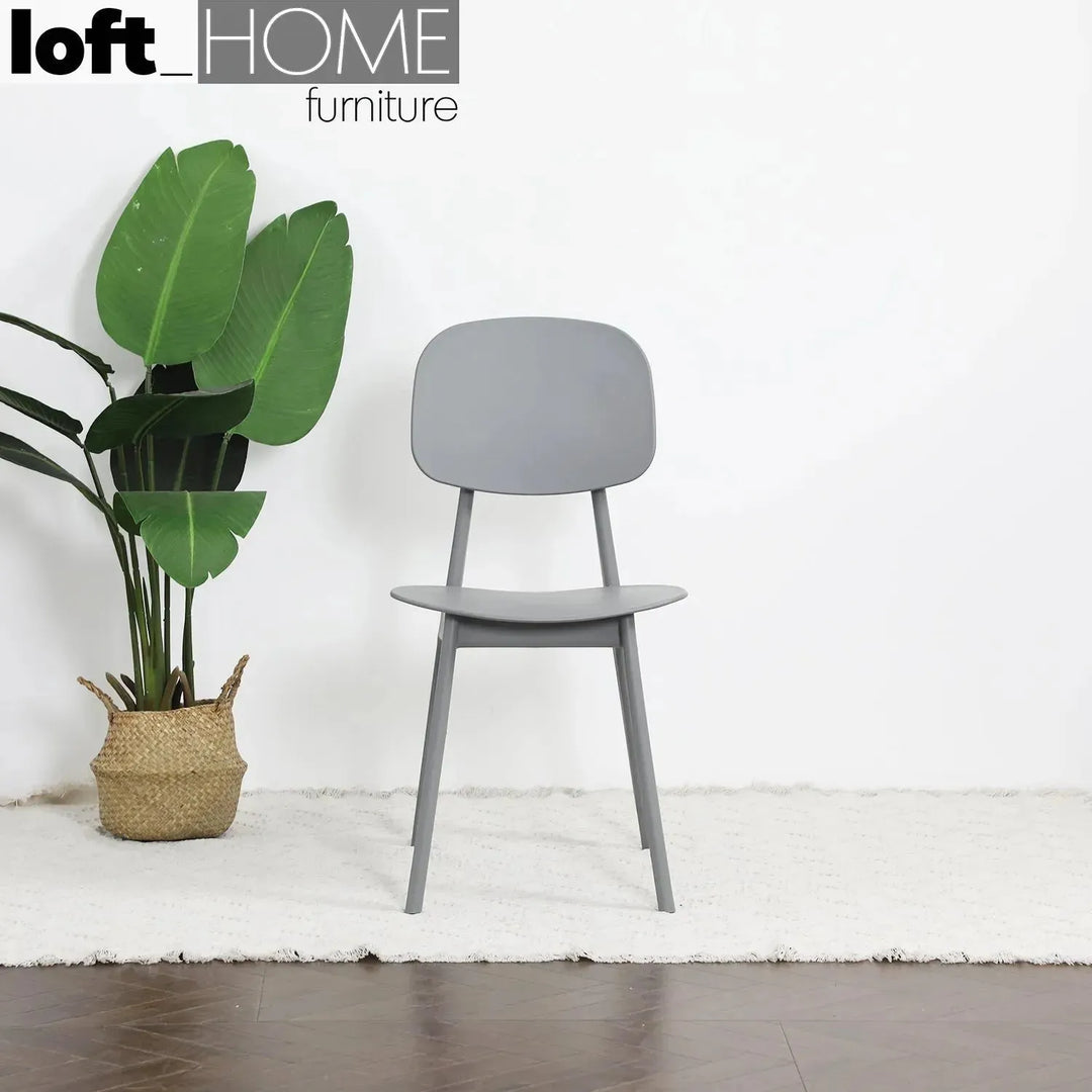 Contemporary plastic dining chair olga detail 3.