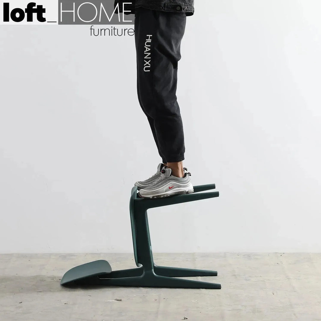 Contemporary plastic dining chair olga detail 8.