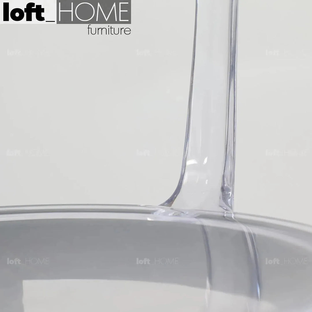 Contemporary plastic dining chair renzo in panoramic view.