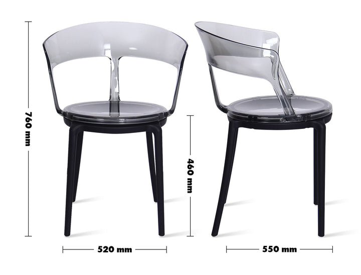 Scandinavian plastic dining chair renzo size charts.