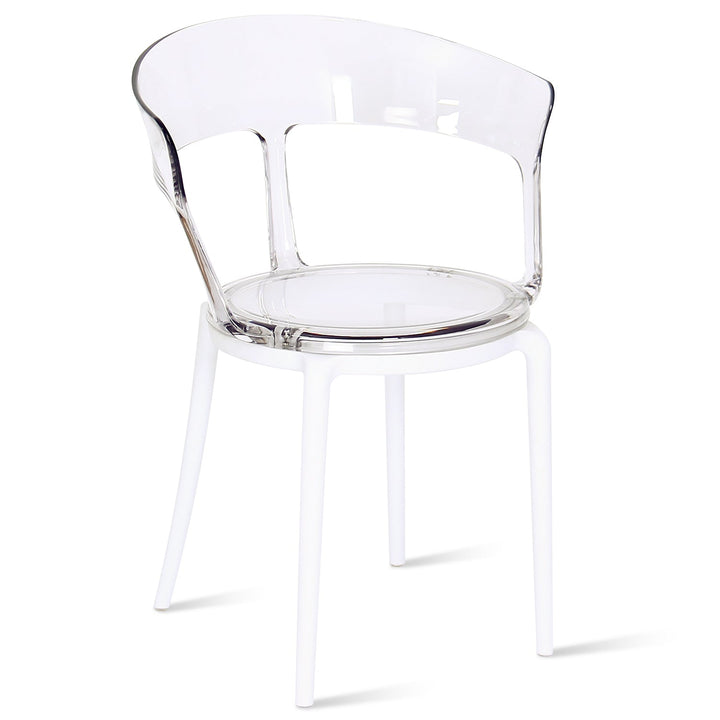 Scandinavian plastic dining chair renzo layered structure.